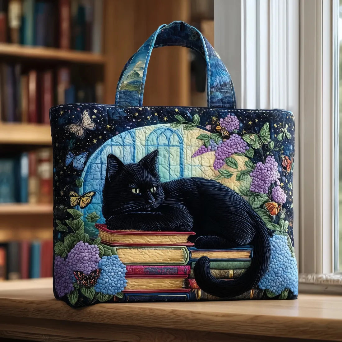 Artisan Bag - Black Cat on Books (Classic)