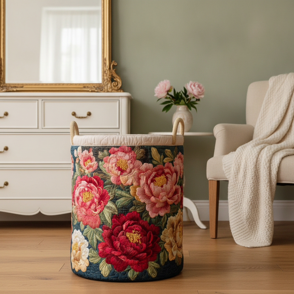 Crimson Petal Laundry Basket