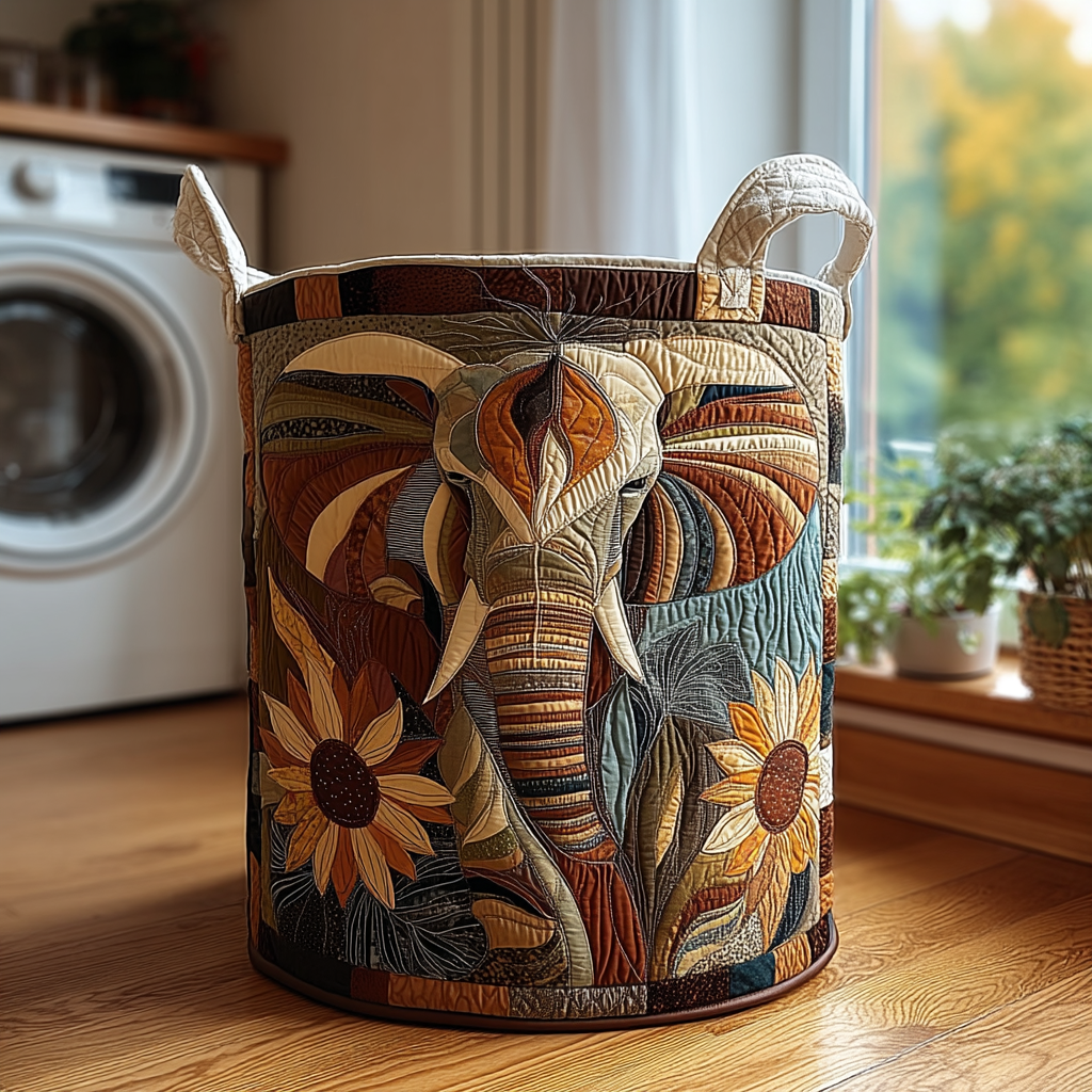 Mystical Elephant Laundry Basket