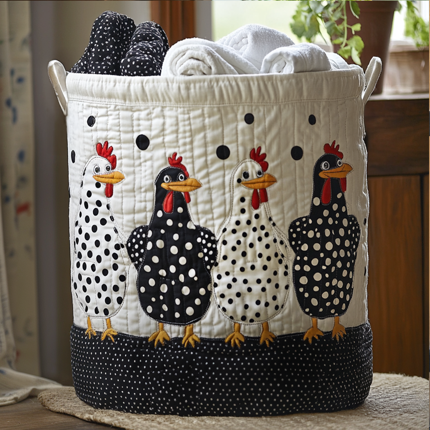 Polka Dot Laundry Basket