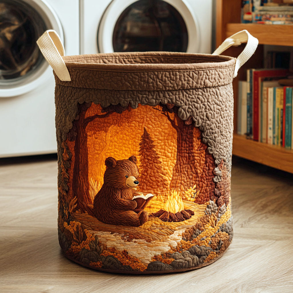 Laundry Basket Reading Bear