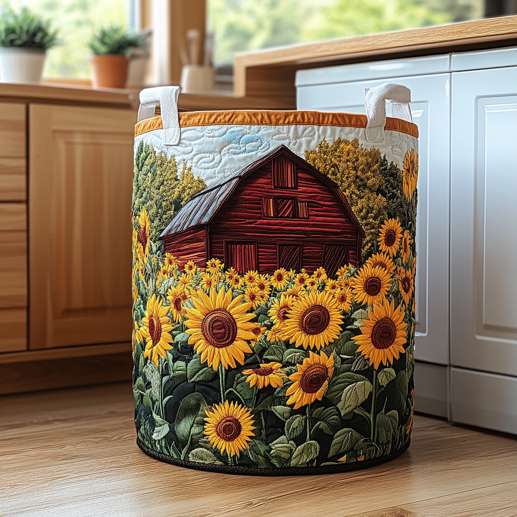 Sunflower Laundry Basket