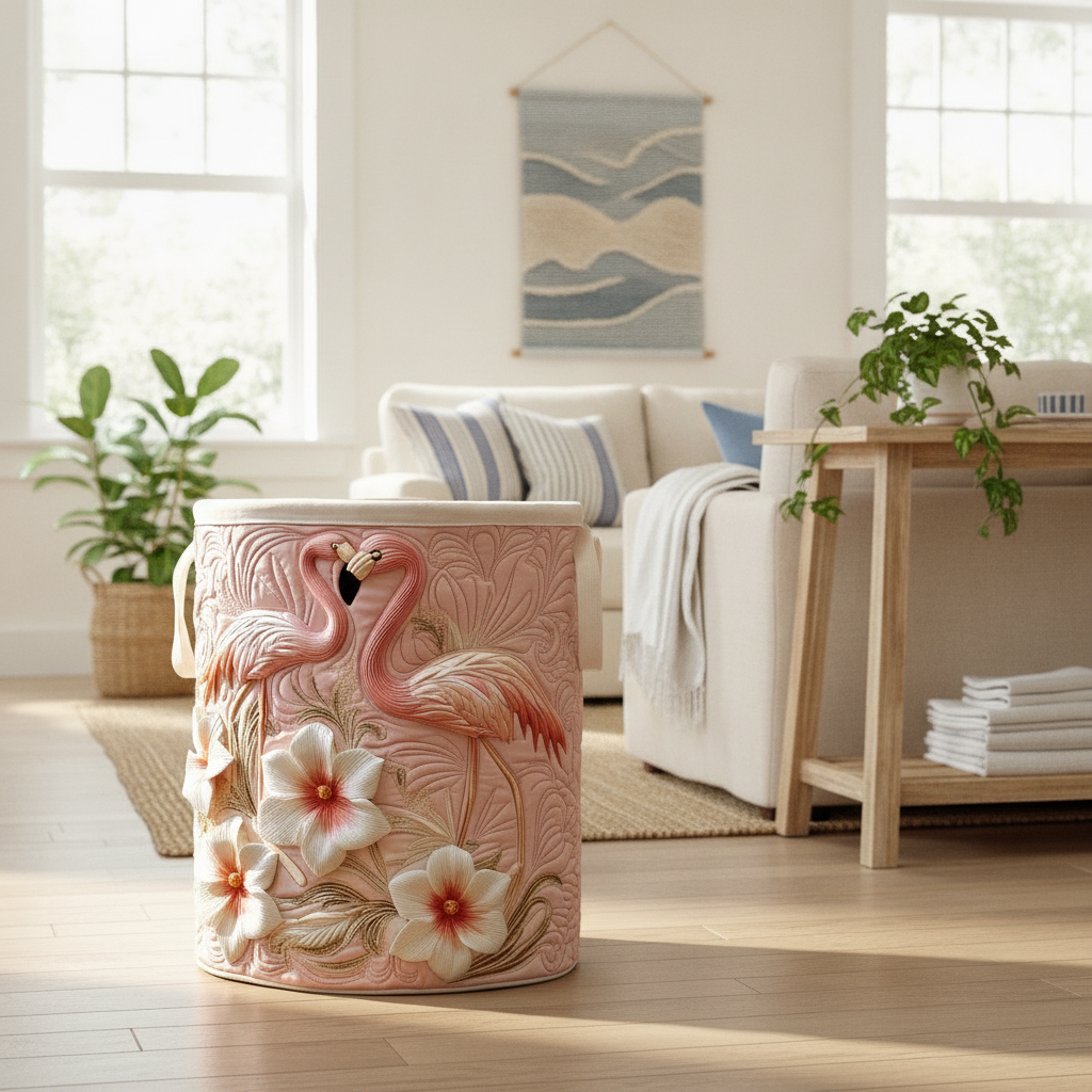 Flamingo Laundry Basket