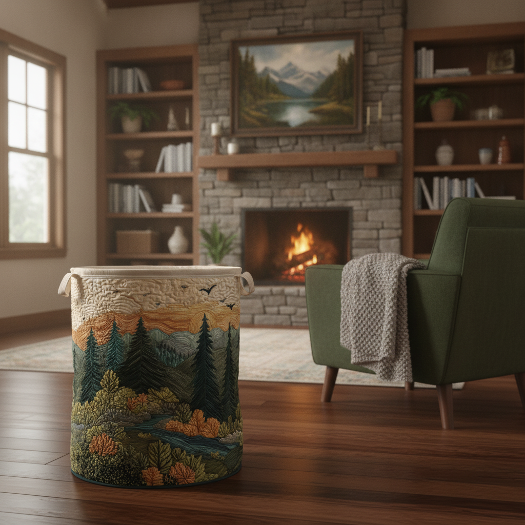 Peaceful Pine Laundry Basket