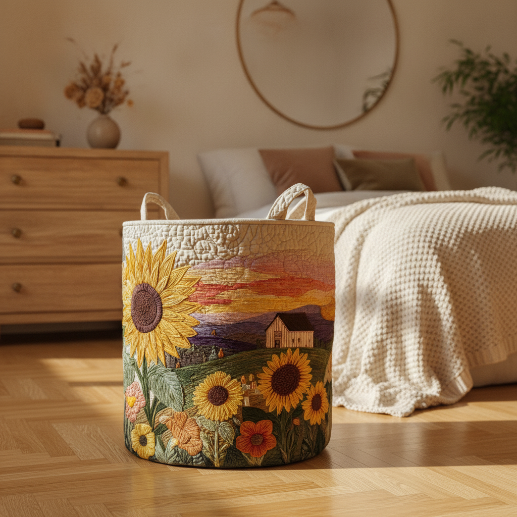 Blooming and Sunny Laundry Basket