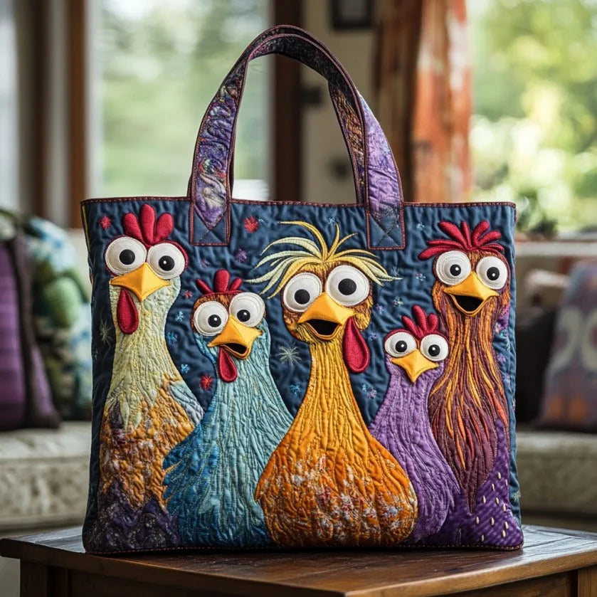 Handmade Bag - Five Colorful Chicks