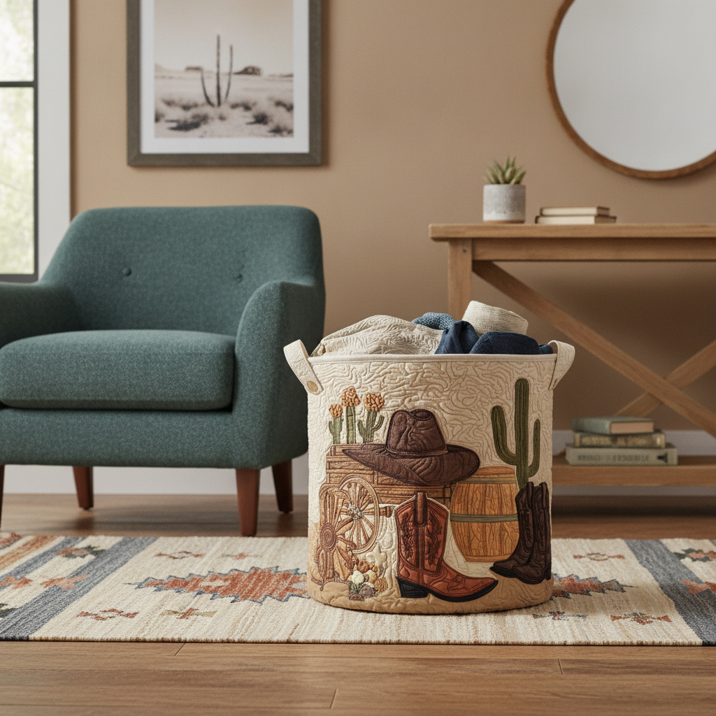 Cowboy Sunset Laundry Basket