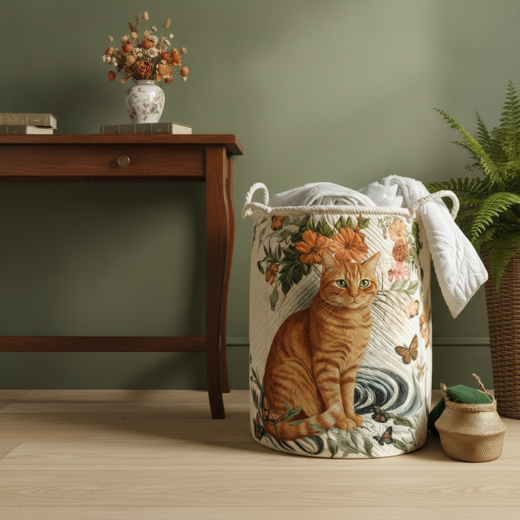 Warm Yellow Laundry Basket