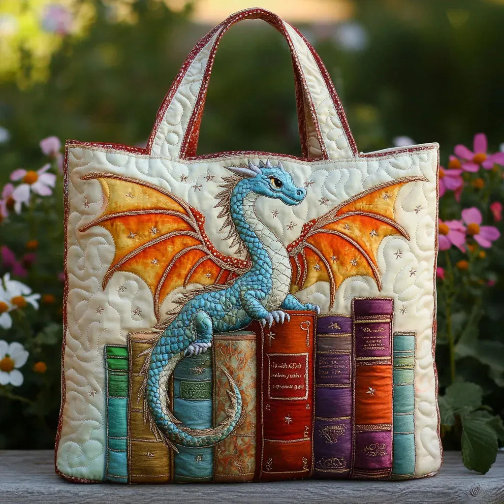 Handmade Bag - Emerald Dragon, Guardian of Books