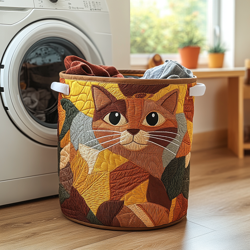 Cozy Laundry Basket for Cats