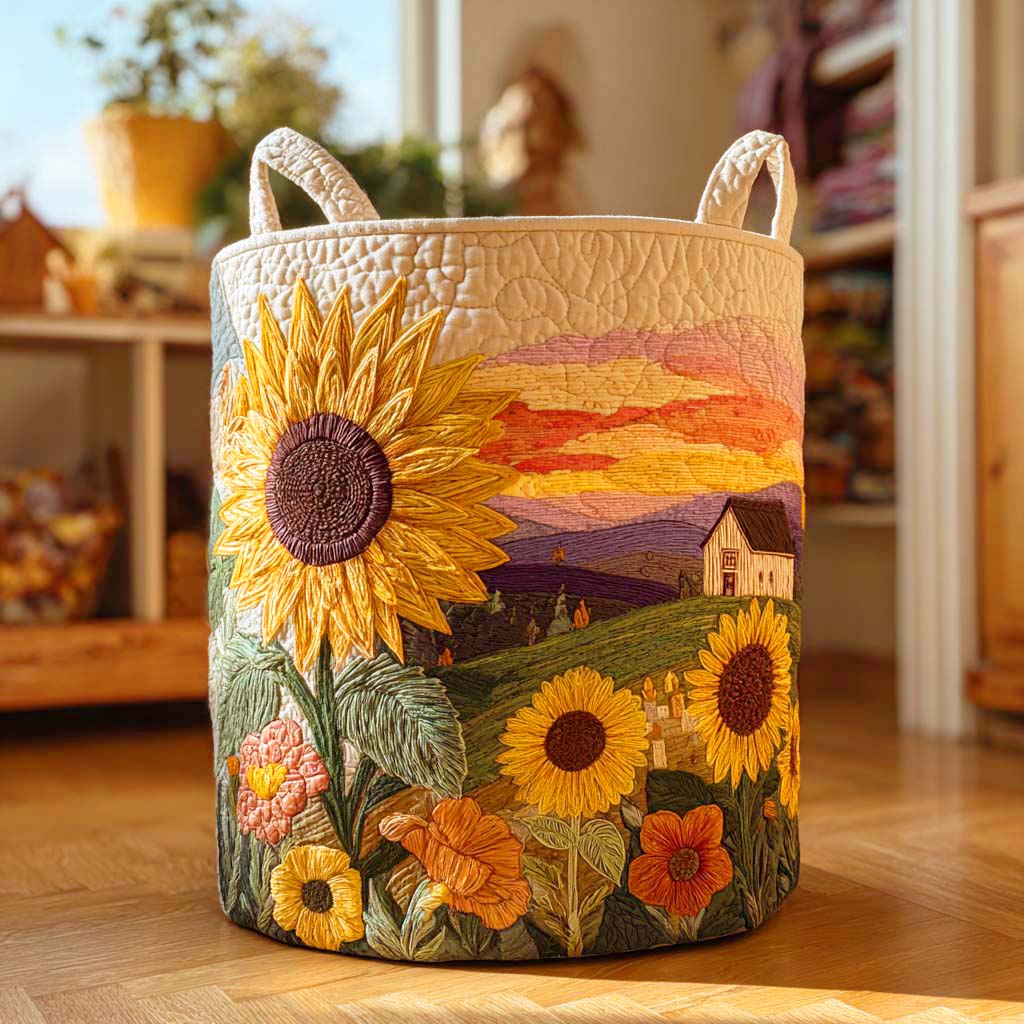 Sunflower Laundry Basket
