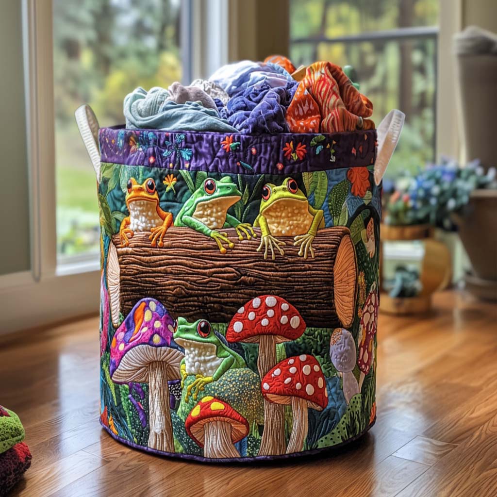 Family Frog Laundry Basket