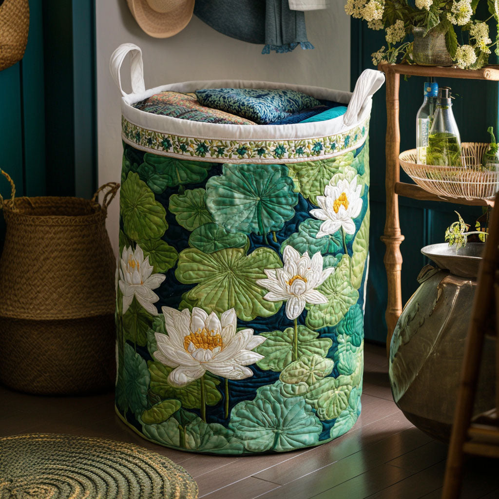Lily Pond Laundry Basket