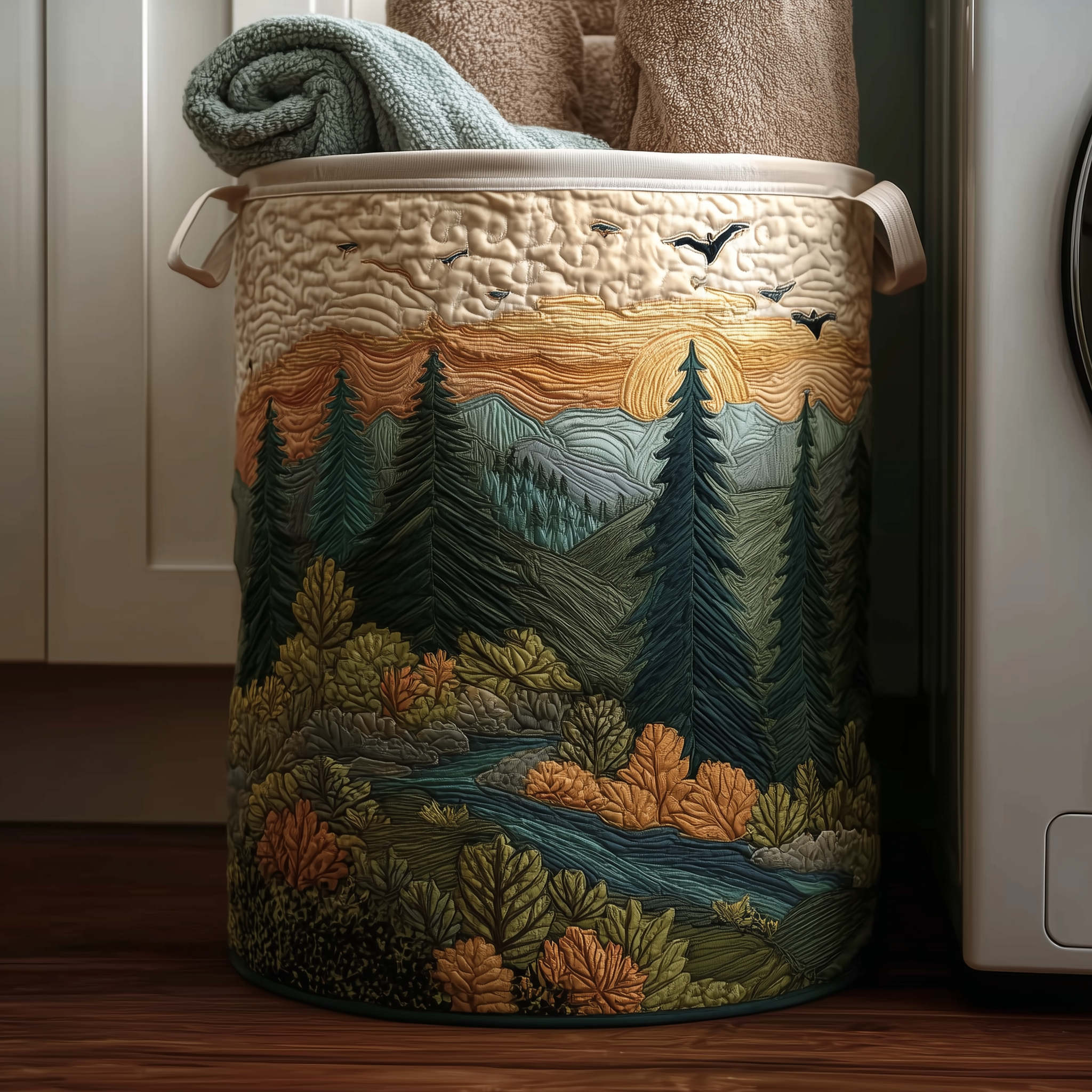 Peaceful Pine Laundry Basket