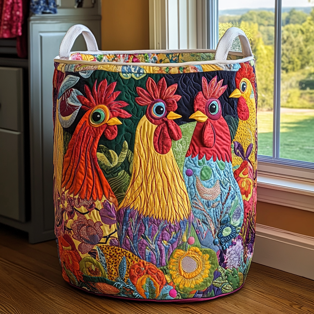 Rooster Laundry Basket