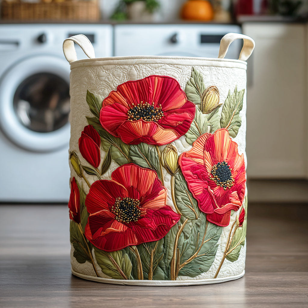 Scarlet Poppy Laundry Basket