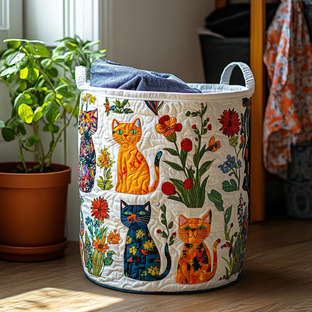 Cuddle Cats Laundry Basket