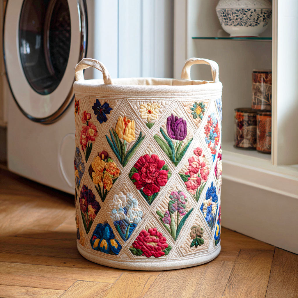 Cherry Blossom Laundry Basket