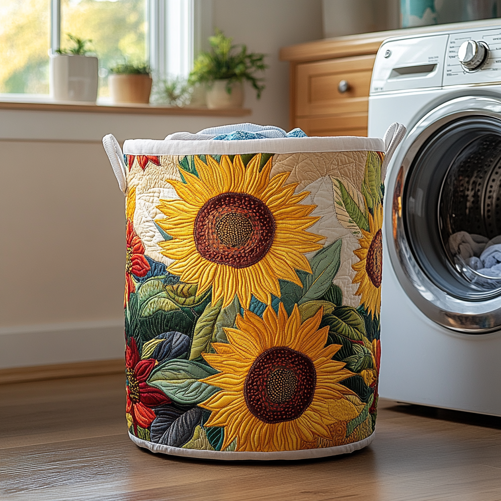 Sunflower Laundry Basket