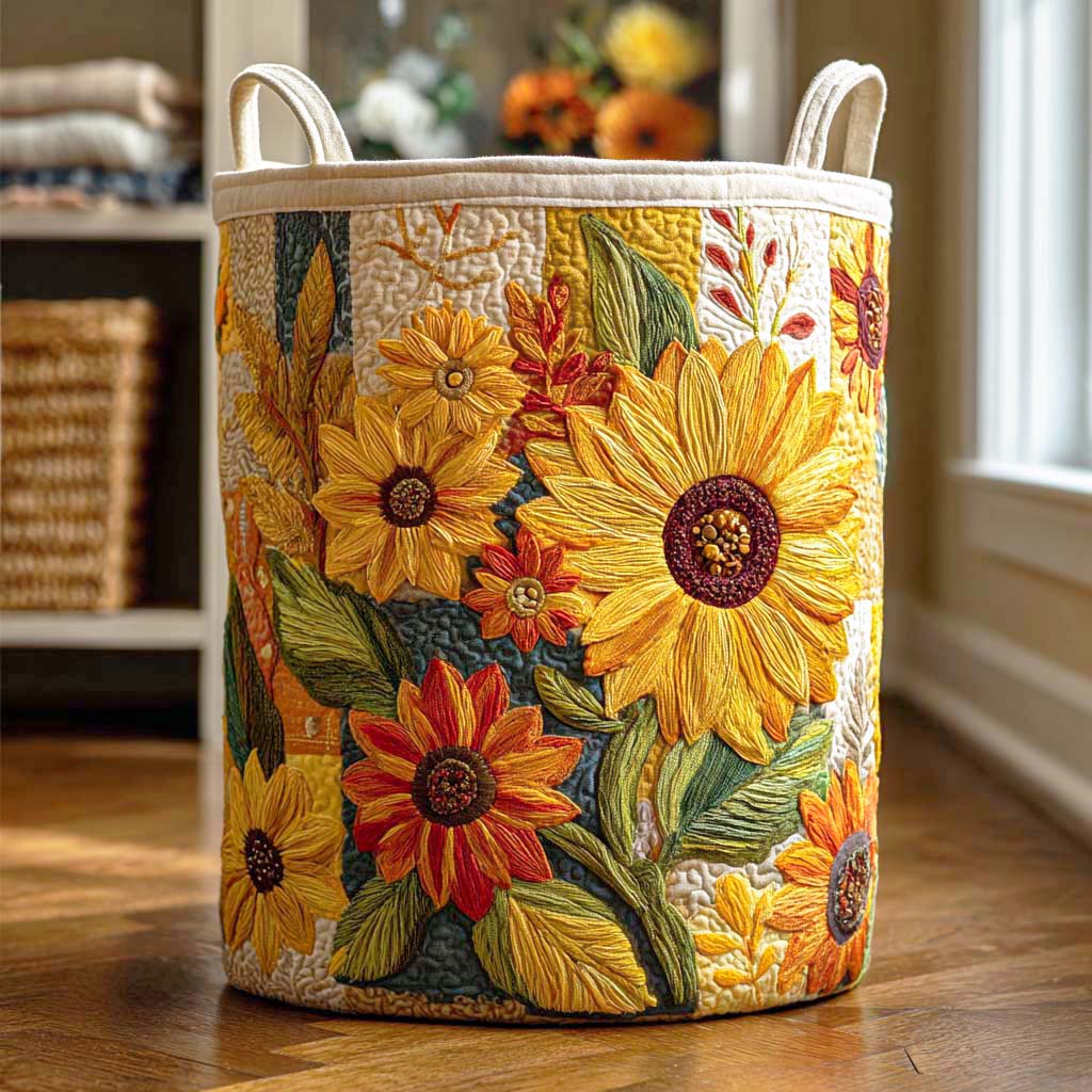 Sunflower Laundry Basket