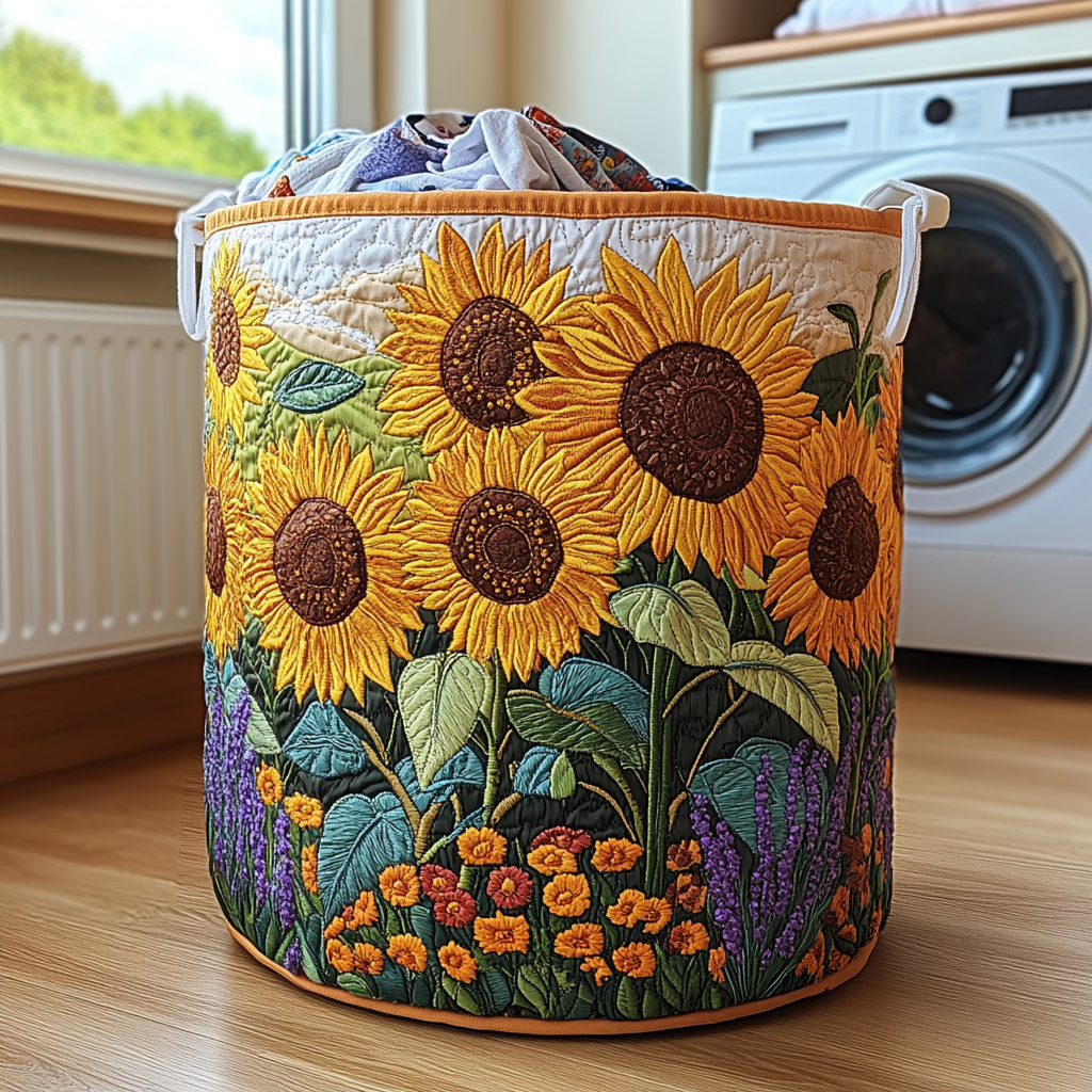 Sunflower Laundry Basket